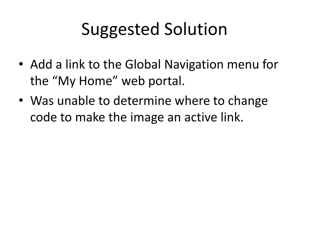 suggested solution