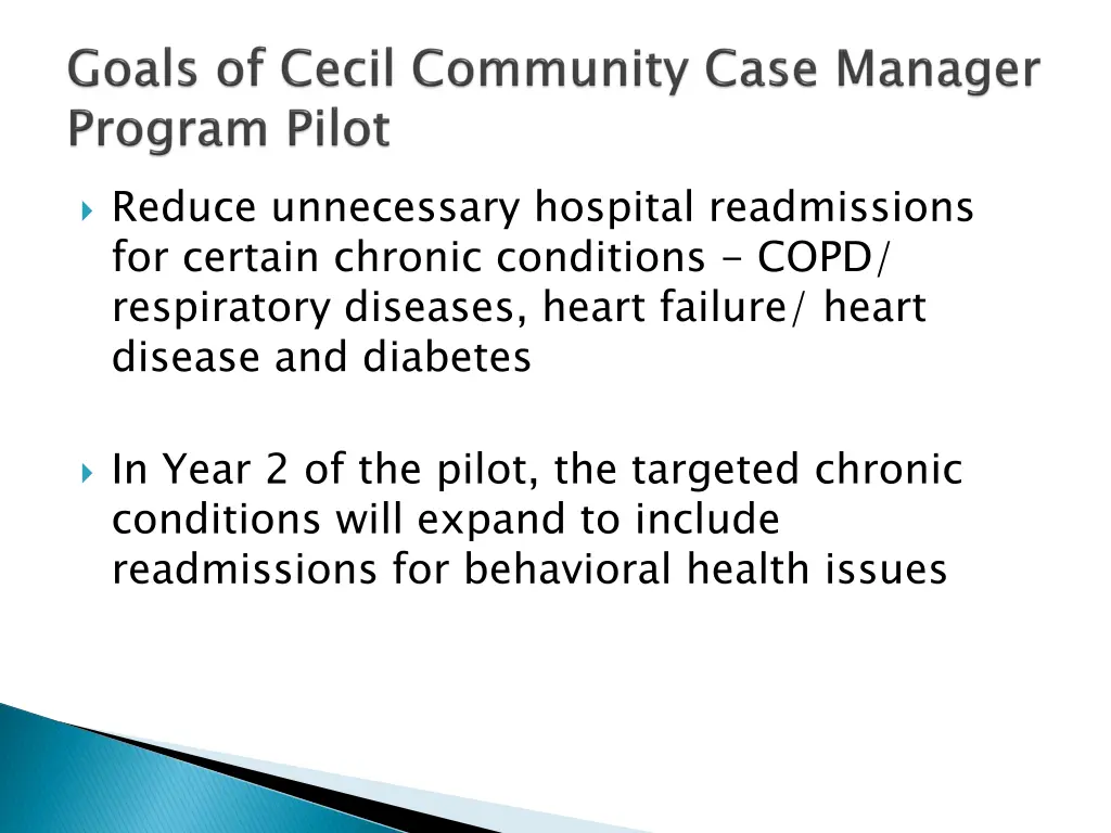 reduce unnecessary hospital readmissions