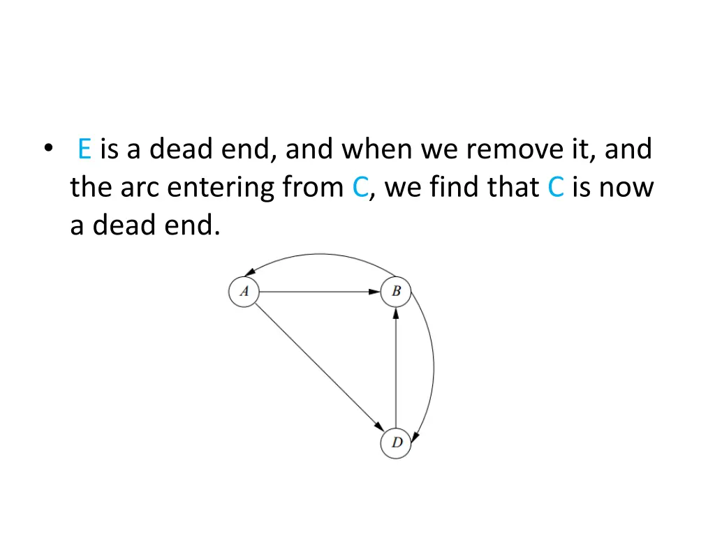 e is a dead end and when we remove