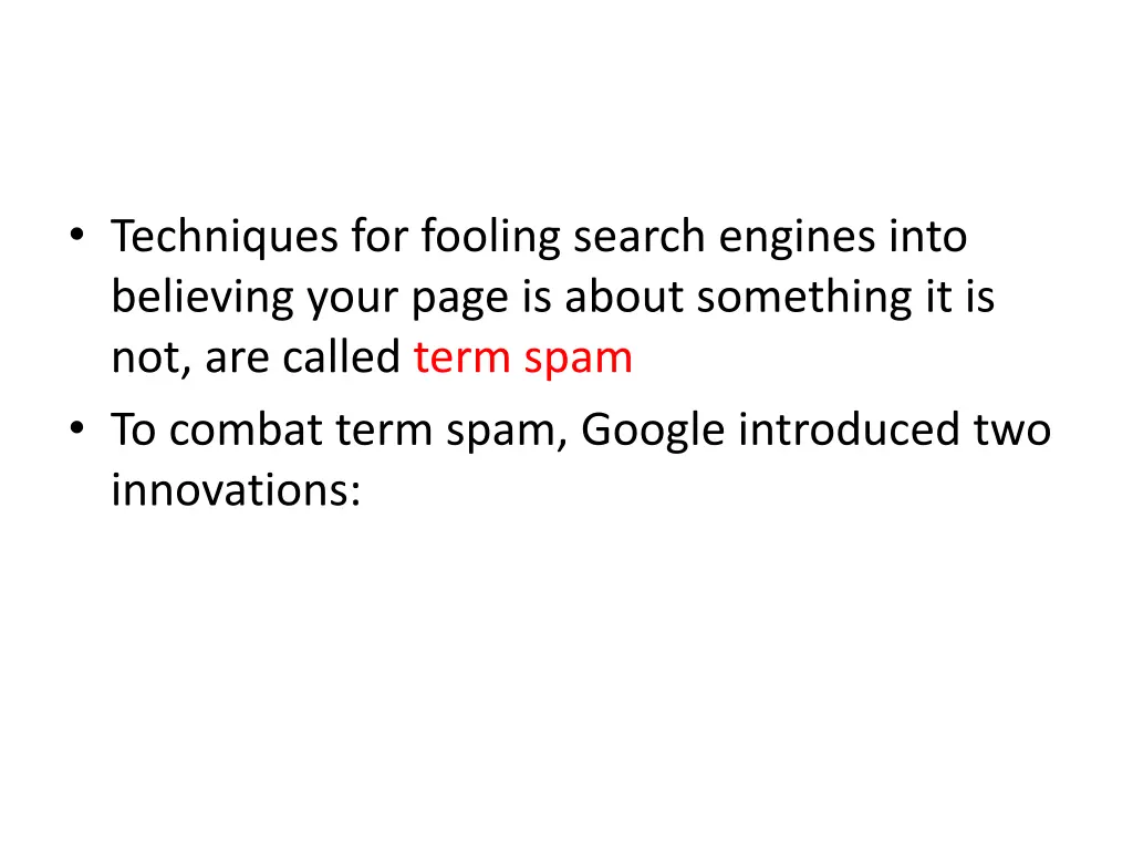 techniques for fooling search engines into