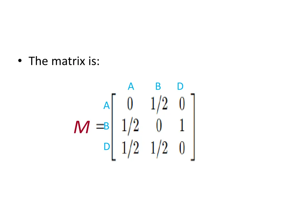 the matrix is