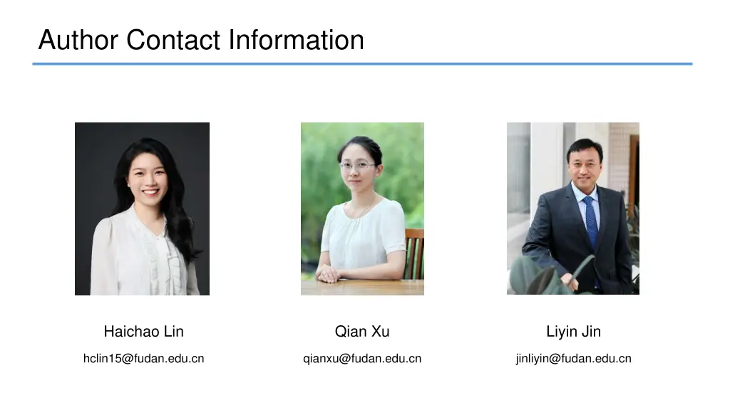 author contact information