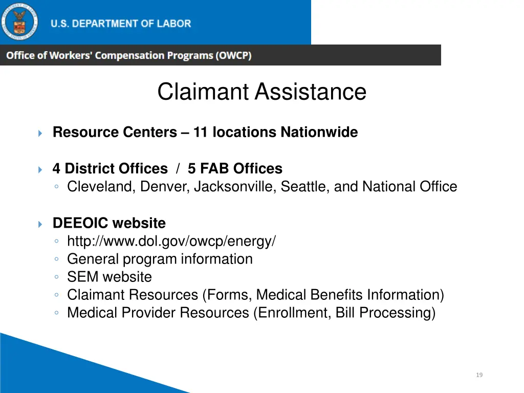 claimant assistance