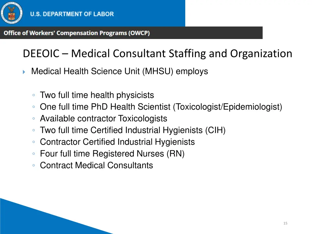 deeoic medical consultant staffing