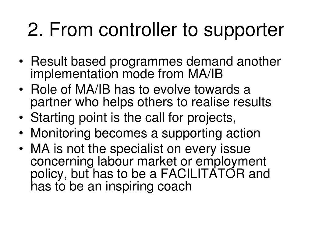 2 from controller to supporter