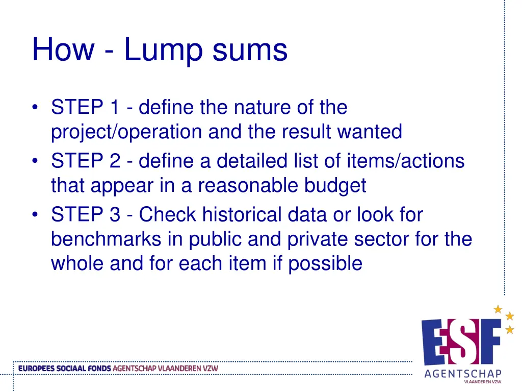 how lump sums