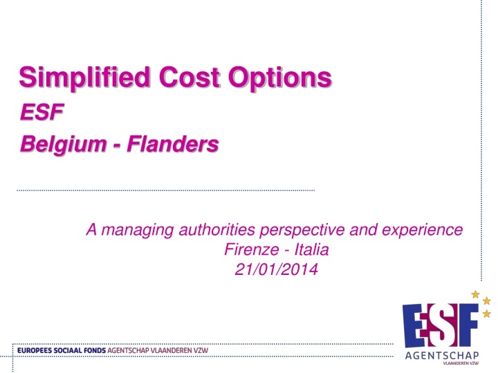 simplified cost options esf belgium flanders