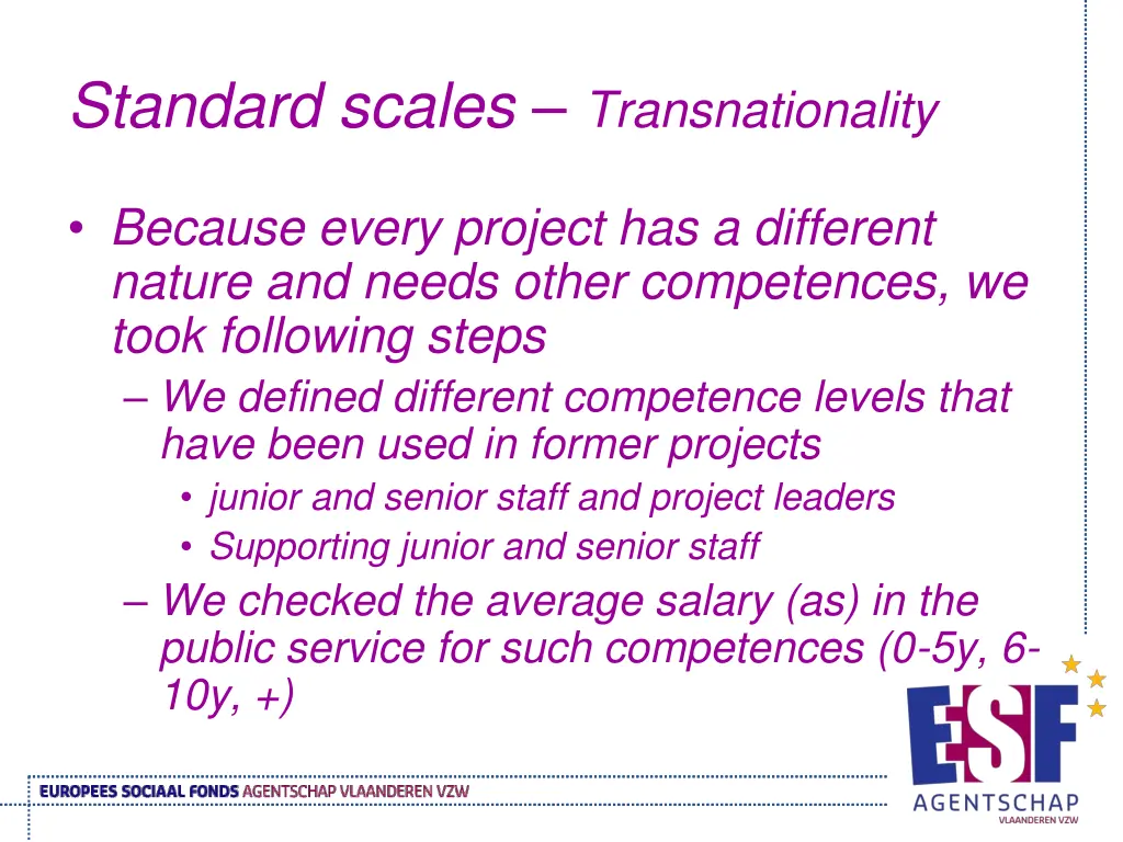 standard scales transnationality