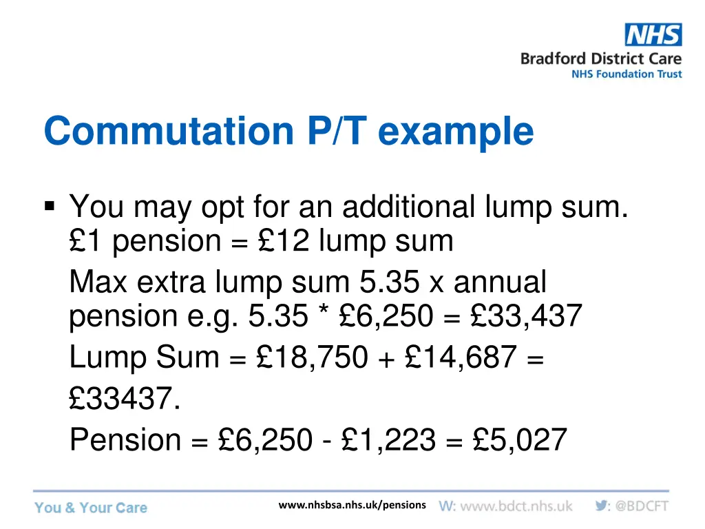 commutation p t example