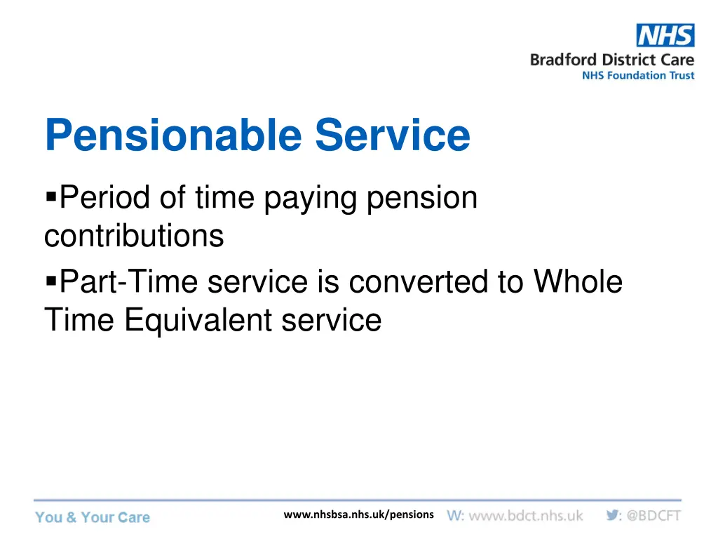 pensionable service