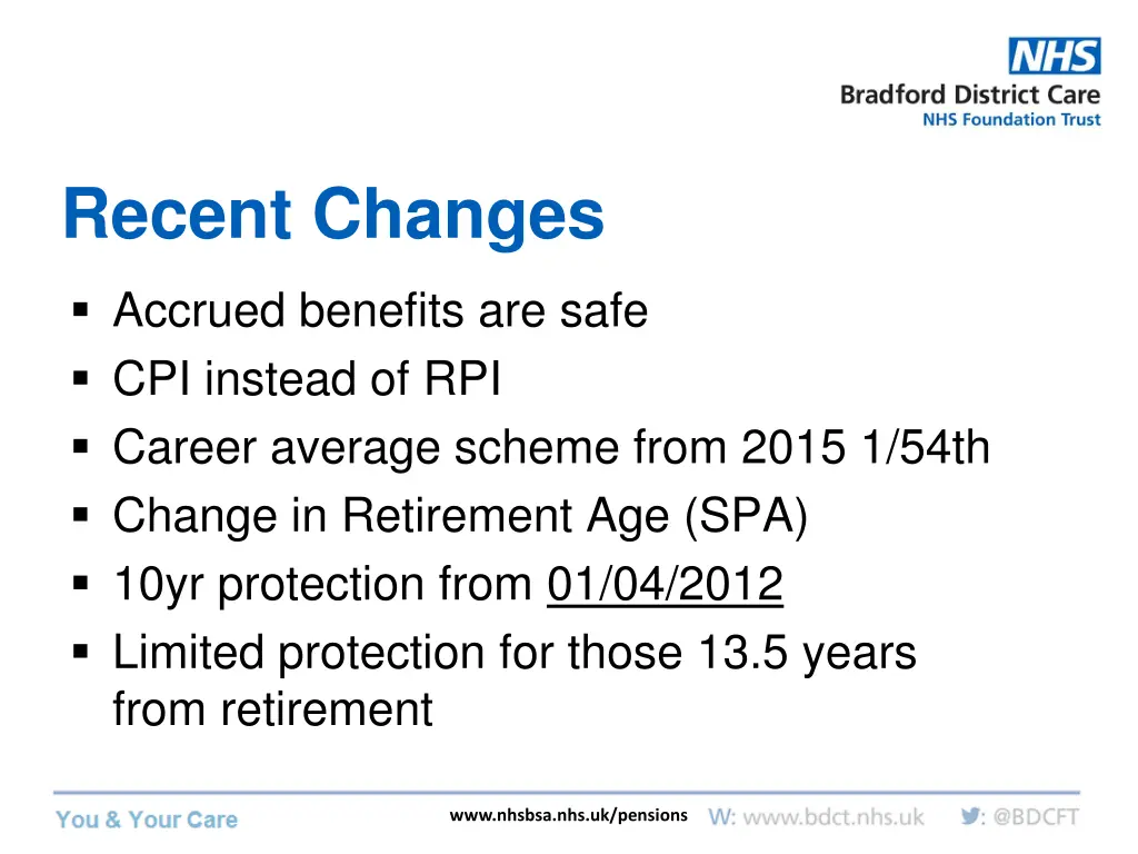 recent changes