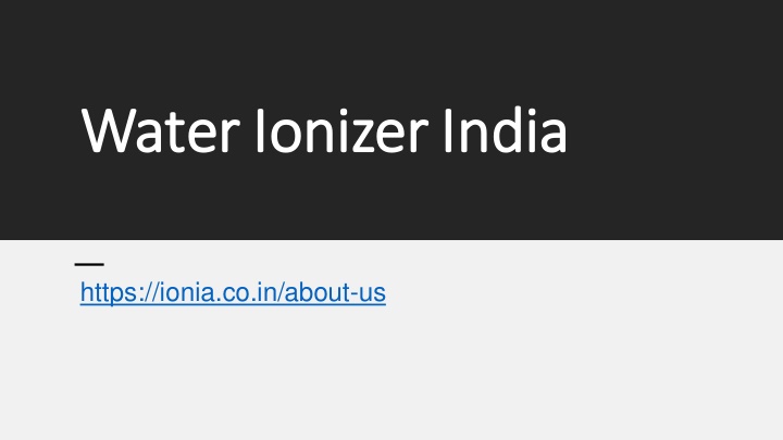 water ionizer india water ionizer india