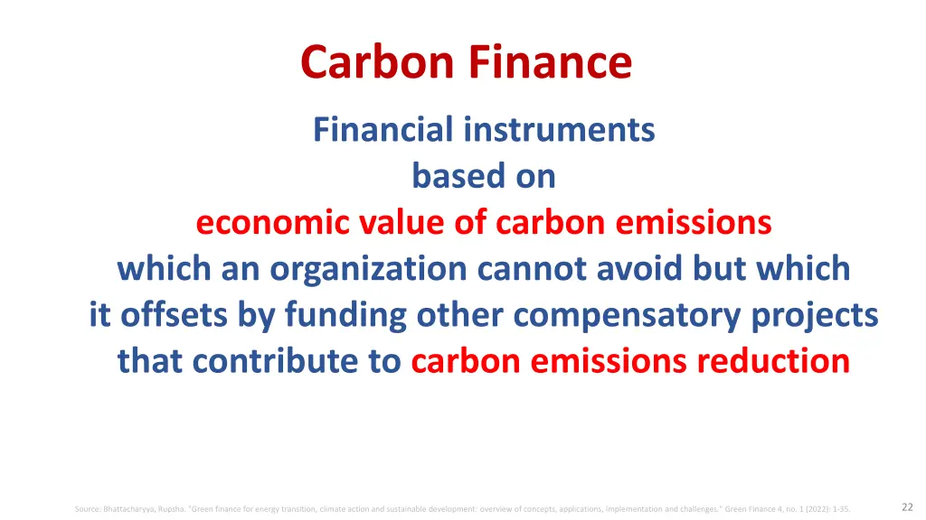 carbon finance