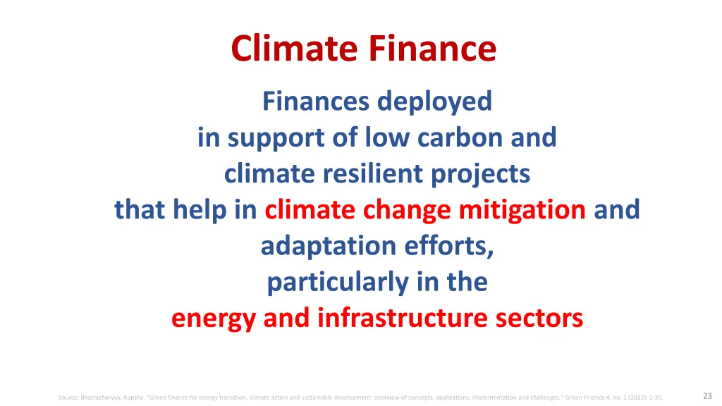 climate finance