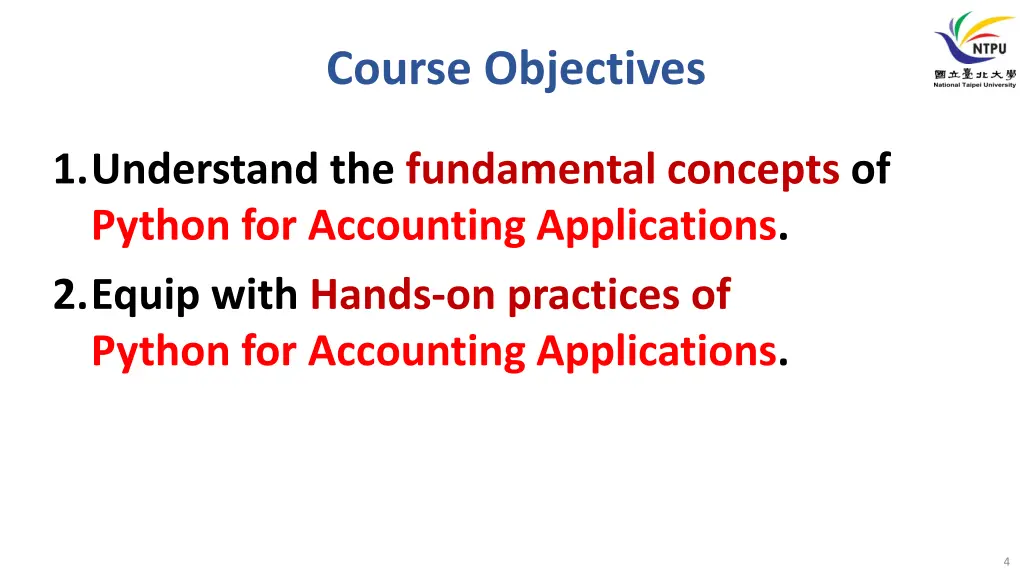 course objectives