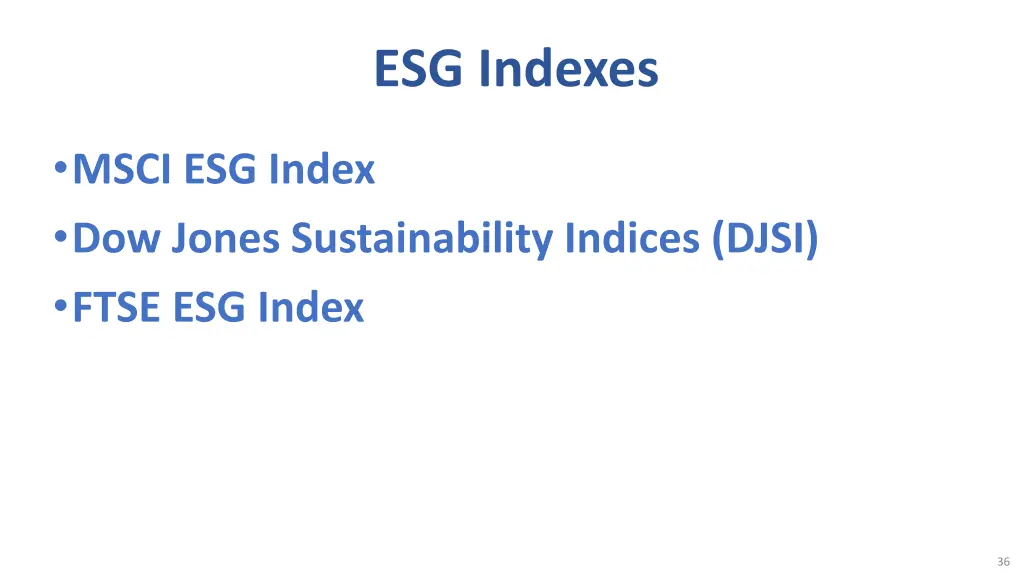 esg indexes