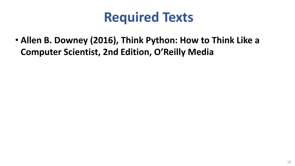 required texts