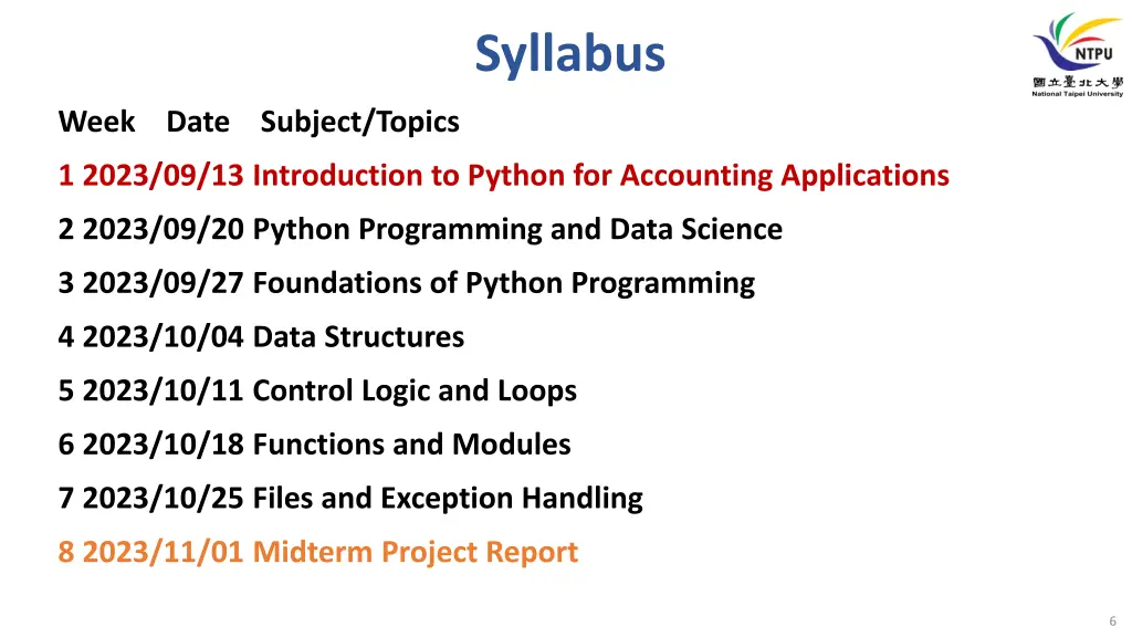 syllabus