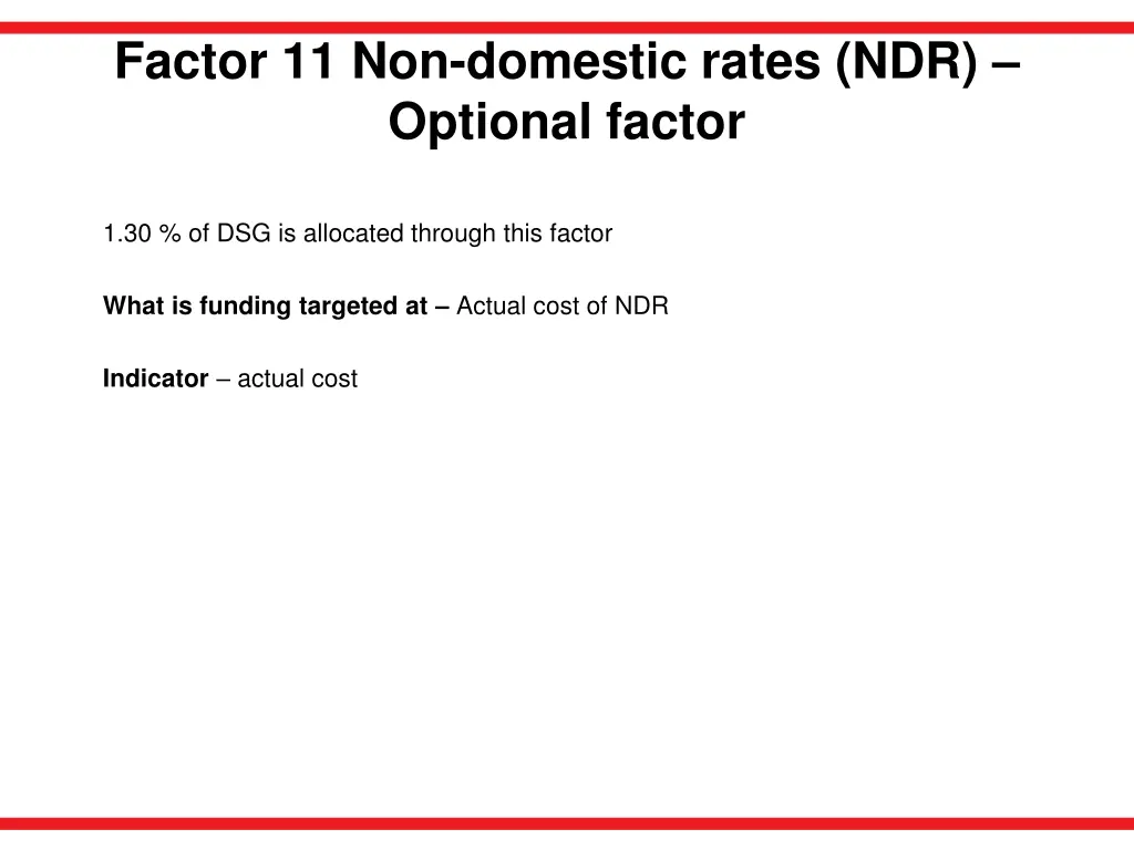 factor 11 non domestic rates ndr optional factor