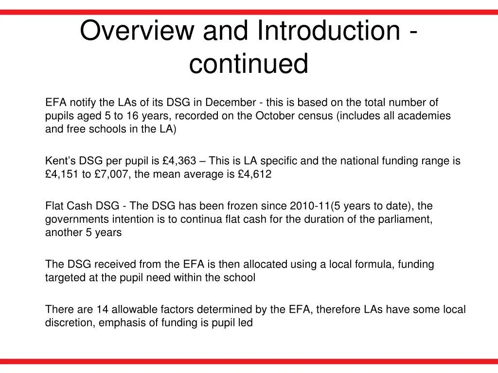 overview and introduction continued