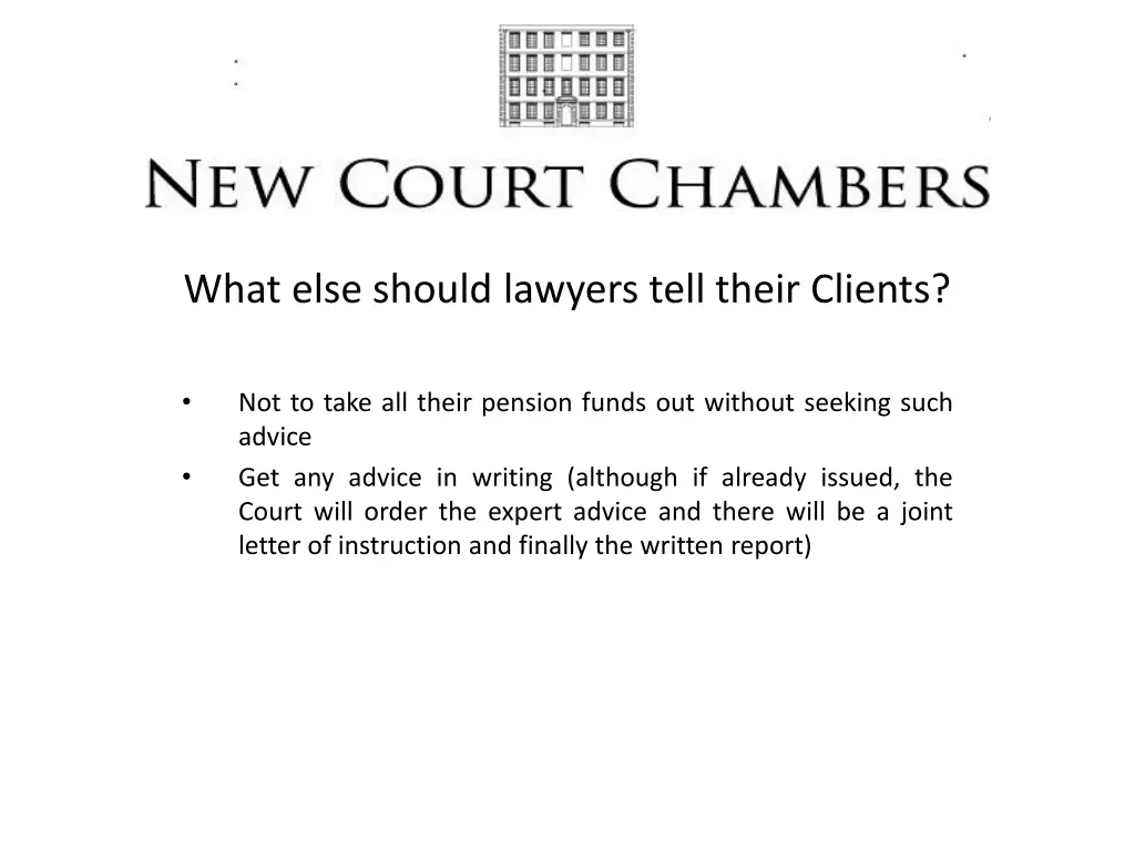 what else should lawyers tell their clients