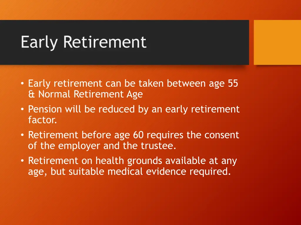 early retirement