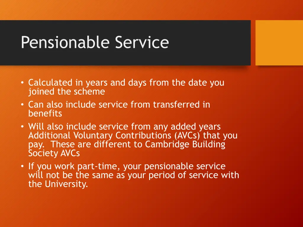 pensionable service