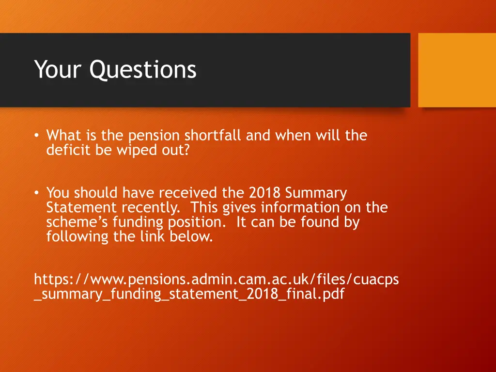 your questions 3
