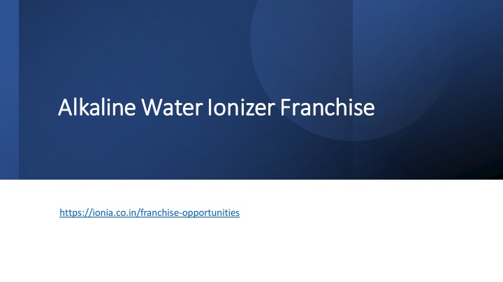 alkaline water ionizer franchise alkaline water