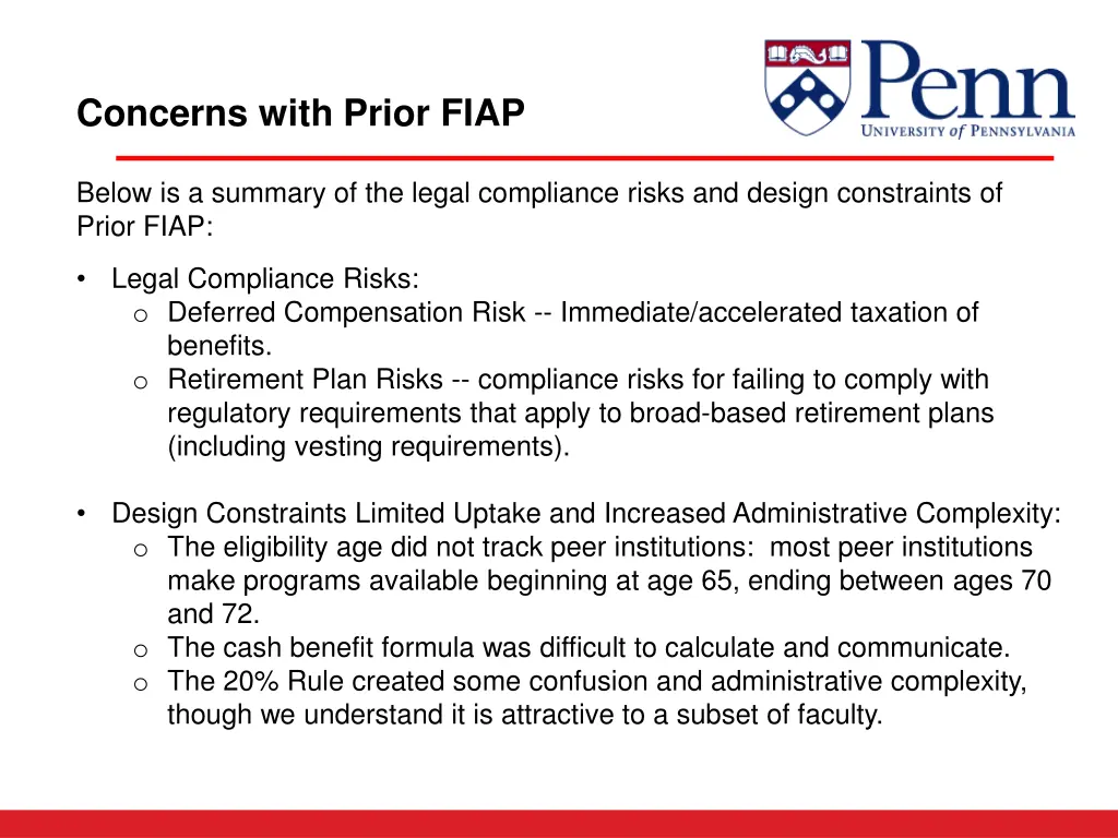 concerns with prior fiap