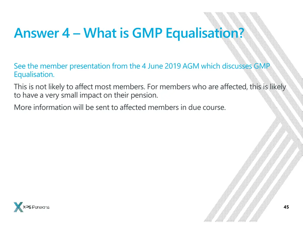 answer 4 what is gmp equalisation