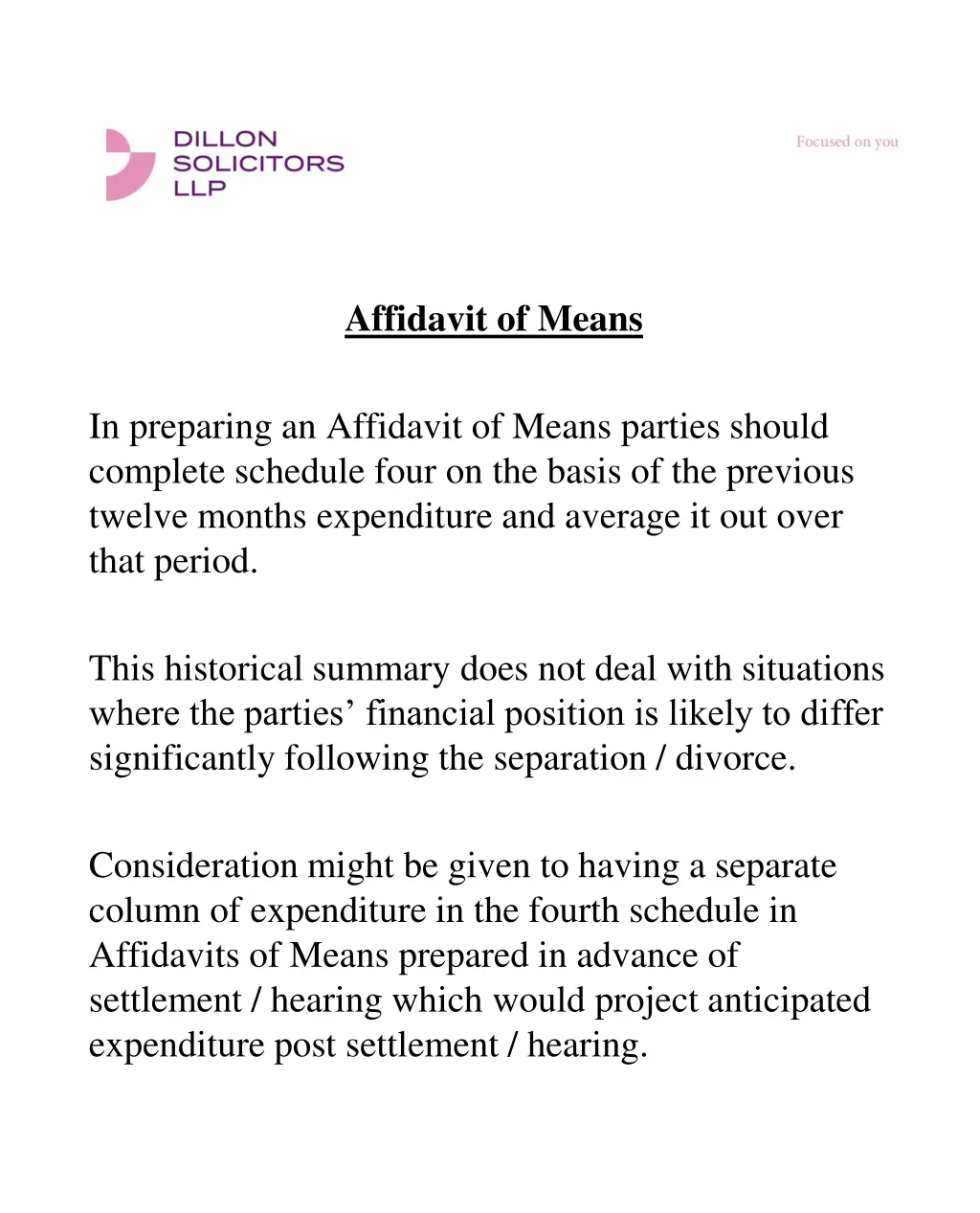 affidavit of means 1