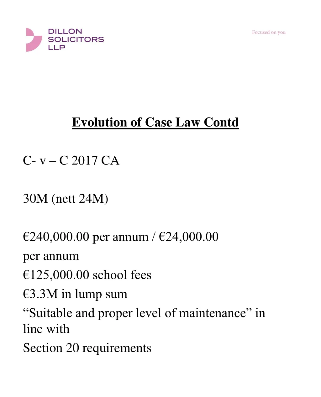 evolution of case law contd 2