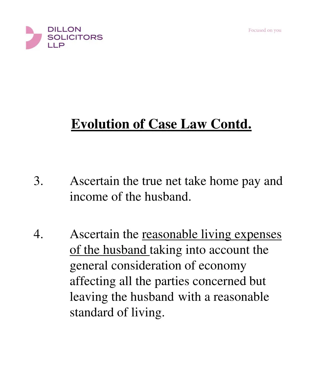 evolution of case law contd