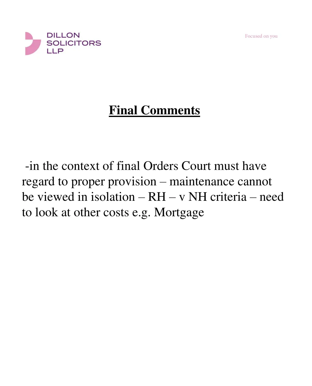 final comments 1