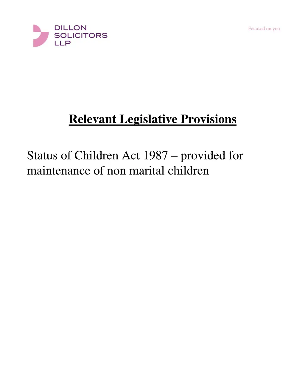 relevant legislative provisions 1