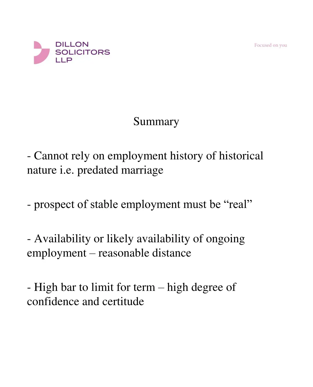 summary