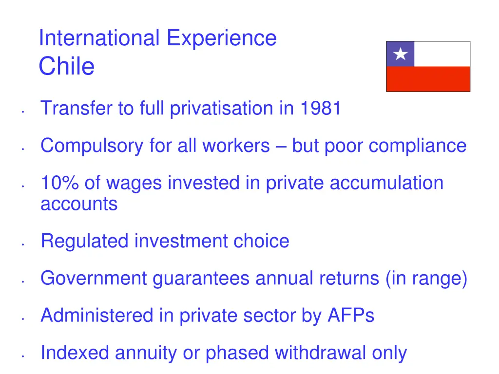 international experience chile