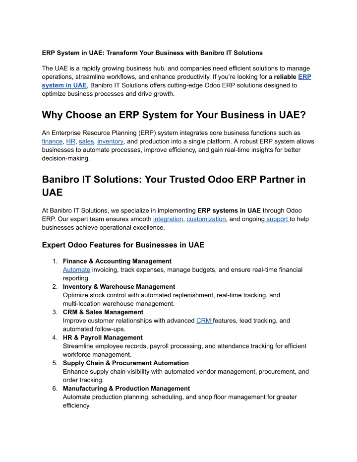 erp system in uae transform your business with