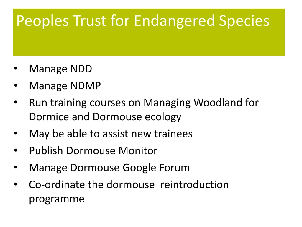 peoples trust for endangered species