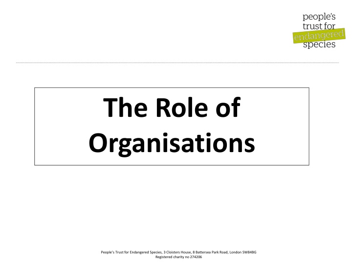 the role of organisations