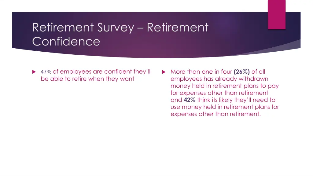 retirement survey retirement confidence
