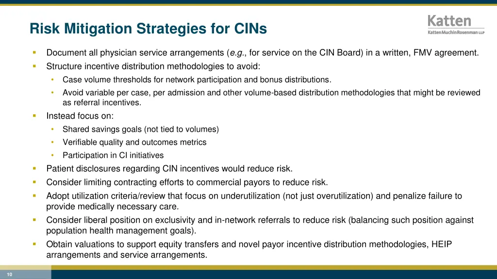 risk mitigation strategies for cins 1