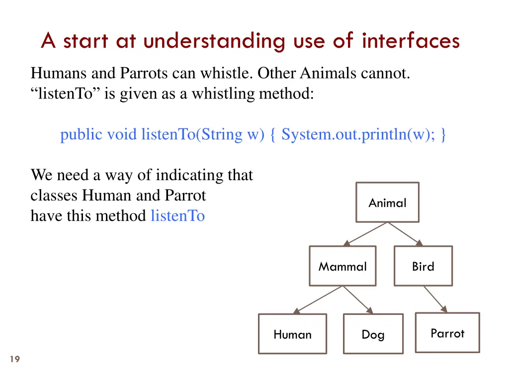 a start at understanding use of interfaces 1
