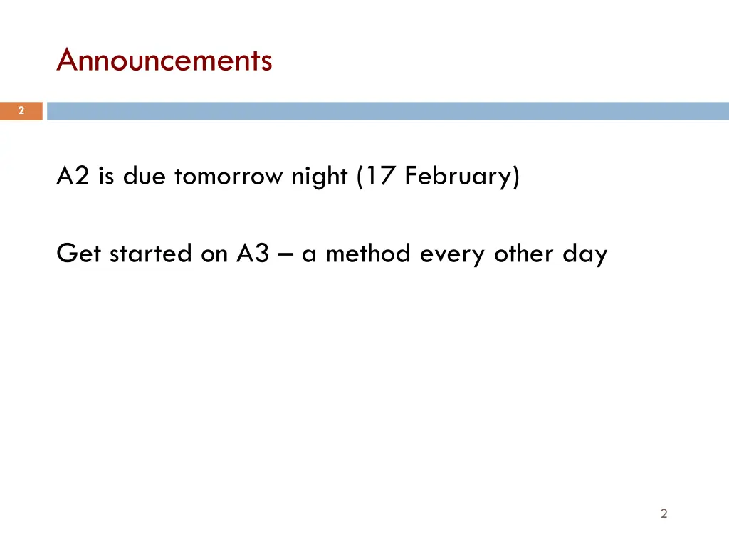 announcements