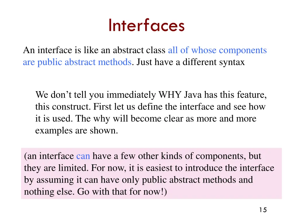 interfaces