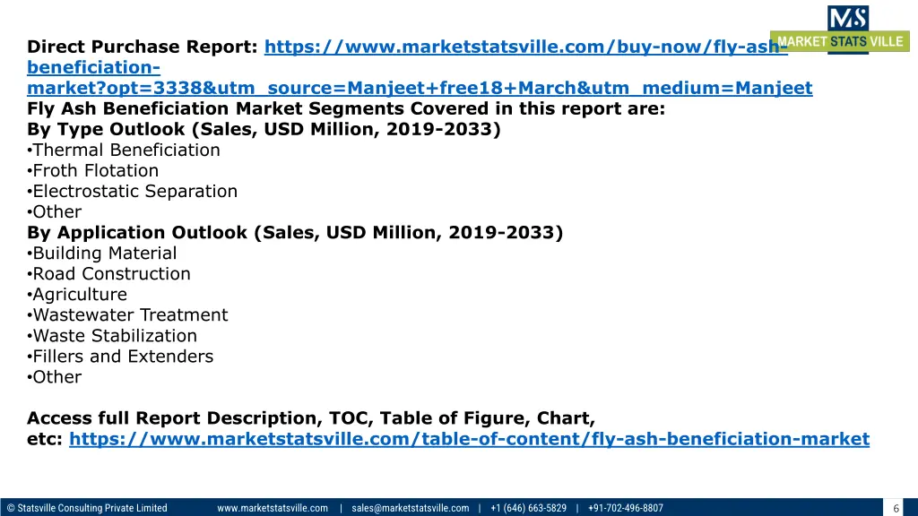 direct purchase report https www marketstatsville