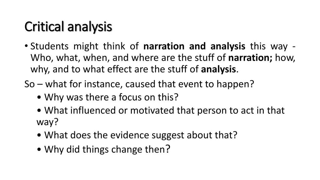 critical analysis critical analysis students