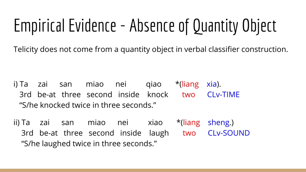 empirical evidence absence of quantity object