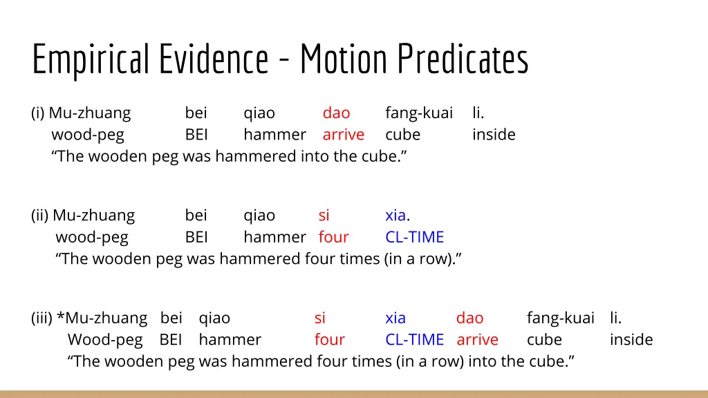 empirical evidence motion predicates 1